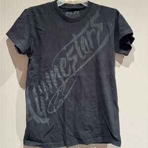 Alpine Stars black logo front t-shirt size small